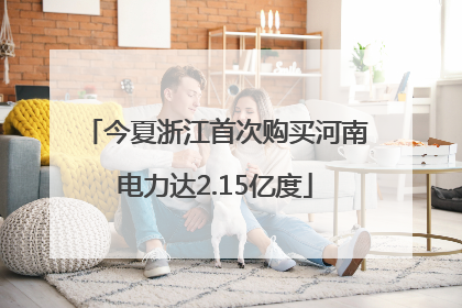 今夏浙江首次购买河南电力达2.15亿度