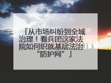 从市场纠纷到全域治理！看兵团这家法院如何织就基层法治 “防护网”