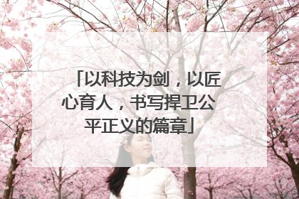 以科技为剑，以匠心育人，书写捍卫公平正义的篇章