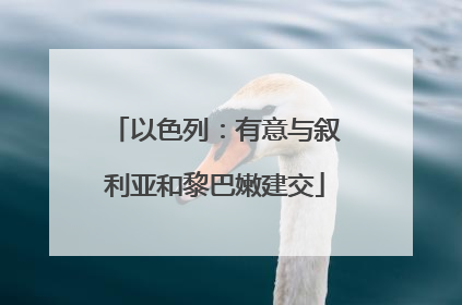 以色列：有意与叙利亚和黎巴嫩建交
