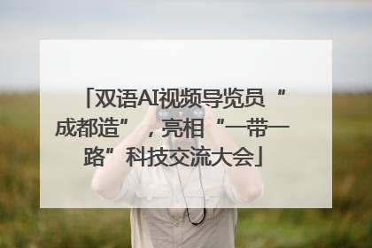 双语AI视频导览员“成都造”，亮相“一带一路”科技交流大会