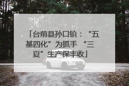 台前县孙口镇：“五基四化”为抓手 “三夏”生产保丰收