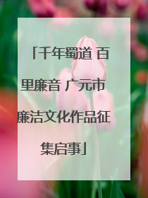 千年蜀道 百里廉音 广元市廉洁文化作品征集启事