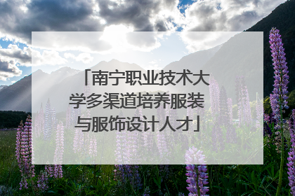 南宁职业技术大学多渠道培养服装与服饰设计人才