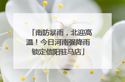 南防暴雨，北迎高温！今日河南强降雨锁定信阳驻马店