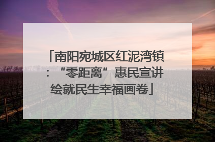 南阳宛城区红泥湾镇：“零距离”惠民宣讲 绘就民生幸福画卷