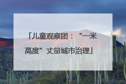 儿童观察团：“一米高度”丈量城市治理