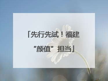 先行先试！福建“颜值”担当
