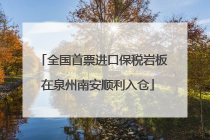 全国首票进口保税岩板在泉州南安顺利入仓