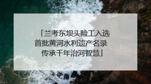 兰考东坝头险工入选首批黄河水利遗产名录 传承千年治河智慧