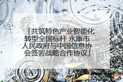 共筑特色产业智能化转型全国标杆 永康市人民政府与中国信息协会签署战略合作协议