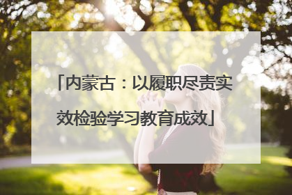 内蒙古：以履职尽责实效检验学习教育成效