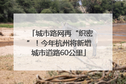 城市路网再“织密”！今年杭州将新增城市道路60公里