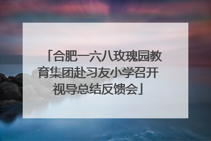 合肥一六八玫瑰园教育集团赴习友小学召开视导总结反馈会