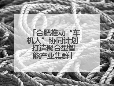 合肥推动“车机人”协同计划 打造聚合型智能产业集群