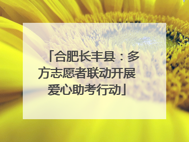 合肥长丰县：多方志愿者联动开展爱心助考行动
