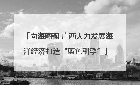 向海图强 广西大力发展海洋经济打造“蓝色引擎”