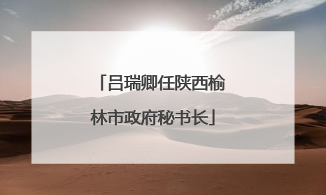 吕瑞卿任陕西榆林市政府秘书长