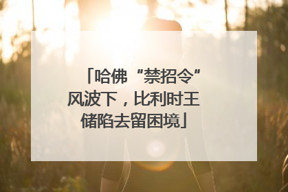 哈佛“禁招令”风波下，比利时王储陷去留困境