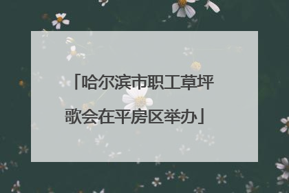 哈尔滨市职工草坪歌会在平房区举办