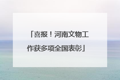 喜报！河南文物工作获多项全国表彰