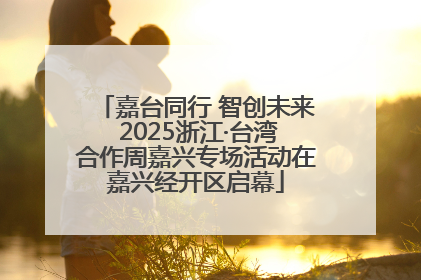 嘉台同行 智创未来 2025浙江·台湾合作周嘉兴专场活动在嘉兴经开区启幕