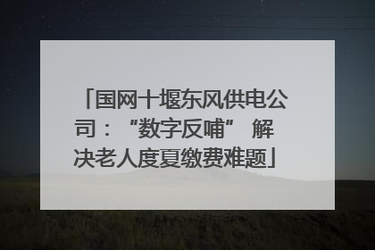 国网十堰东风供电公司：“数字反哺” 解决老人度夏缴费难题