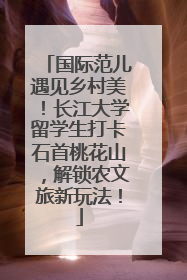 国际范儿遇见乡村美！长江大学留学生打卡石首桃花山，解锁农文旅新玩法！