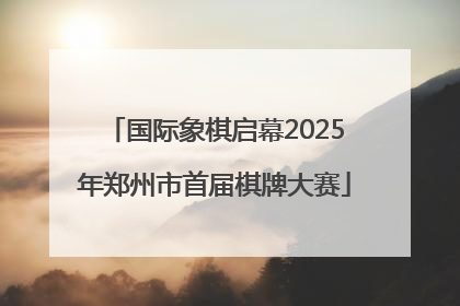 国际象棋启幕2025年郑州市首届棋牌大赛