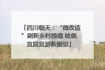 四川朝天：“微改造”刷新乡村颜值 绘就宜居宜游新图景
