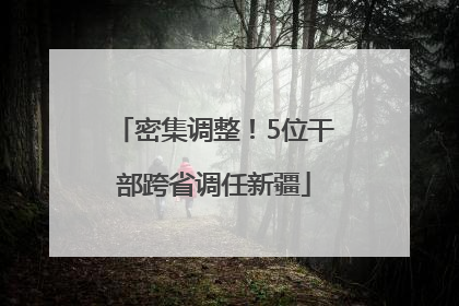 密集调整！5位干部跨省调任新疆