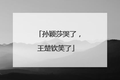孙颖莎哭了，王楚钦笑了