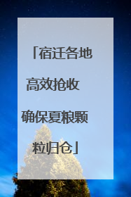 宿迁各地高效抢收 确保夏粮颗粒归仓