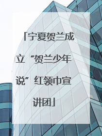 宁夏贺兰成立“贺兰少年说”红领巾宣讲团