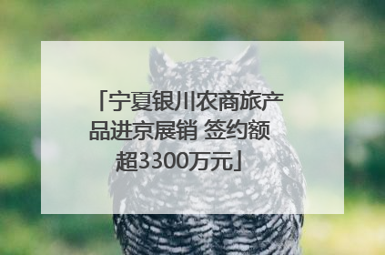 宁夏银川农商旅产品进京展销 签约额超3300万元