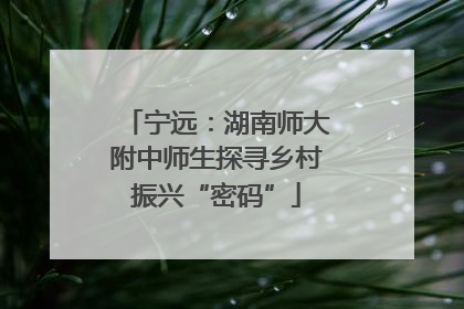 宁远：湖南师大附中师生探寻乡村振兴“密码”