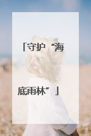 守护“海底雨林”