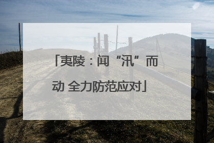 夷陵：闻“汛”而动 全力防范应对