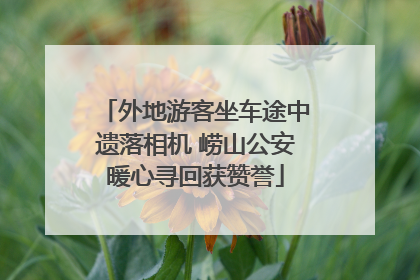外地游客坐车途中遗落相机 崂山公安暖心寻回获赞誉