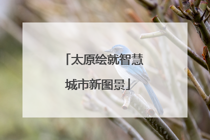太原绘就智慧城市新图景