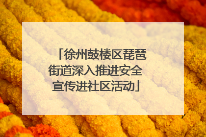 徐州鼓楼区琵琶街道深入推进安全宣传进社区活动