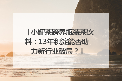 小罐茶跨界瓶装茶饮料：13年积淀能否助力新行业破局？