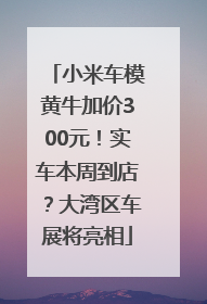 小米车模黄牛加价300元！实车本周到店？大湾区车展将亮相