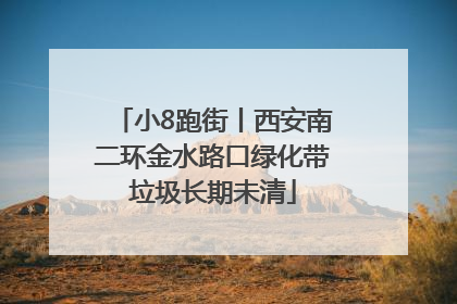 小8跑街丨西安南二环金水路口绿化带垃圾长期未清