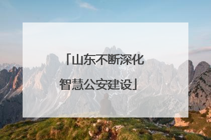 山东不断深化智慧公安建设