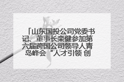 山东国投公司党委书记、董事长栾健参加第六届跨国公司领导人青岛峰会“人才引领 创新驱动”人力资源高质量发展对话会