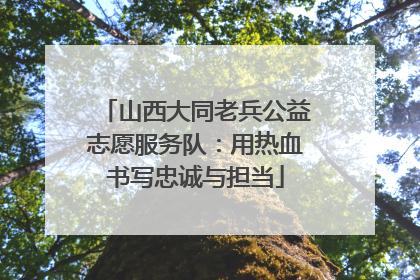 山西大同老兵公益志愿服务队：用热血书写忠诚与担当