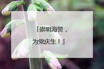 崇明海警，为党庆生！