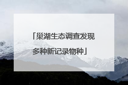 巢湖生态调查发现多种新记录物种