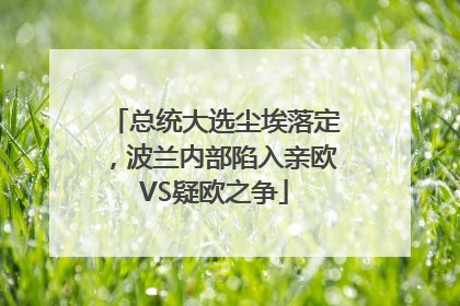 总统大选尘埃落定，波兰内部陷入亲欧VS疑欧之争
